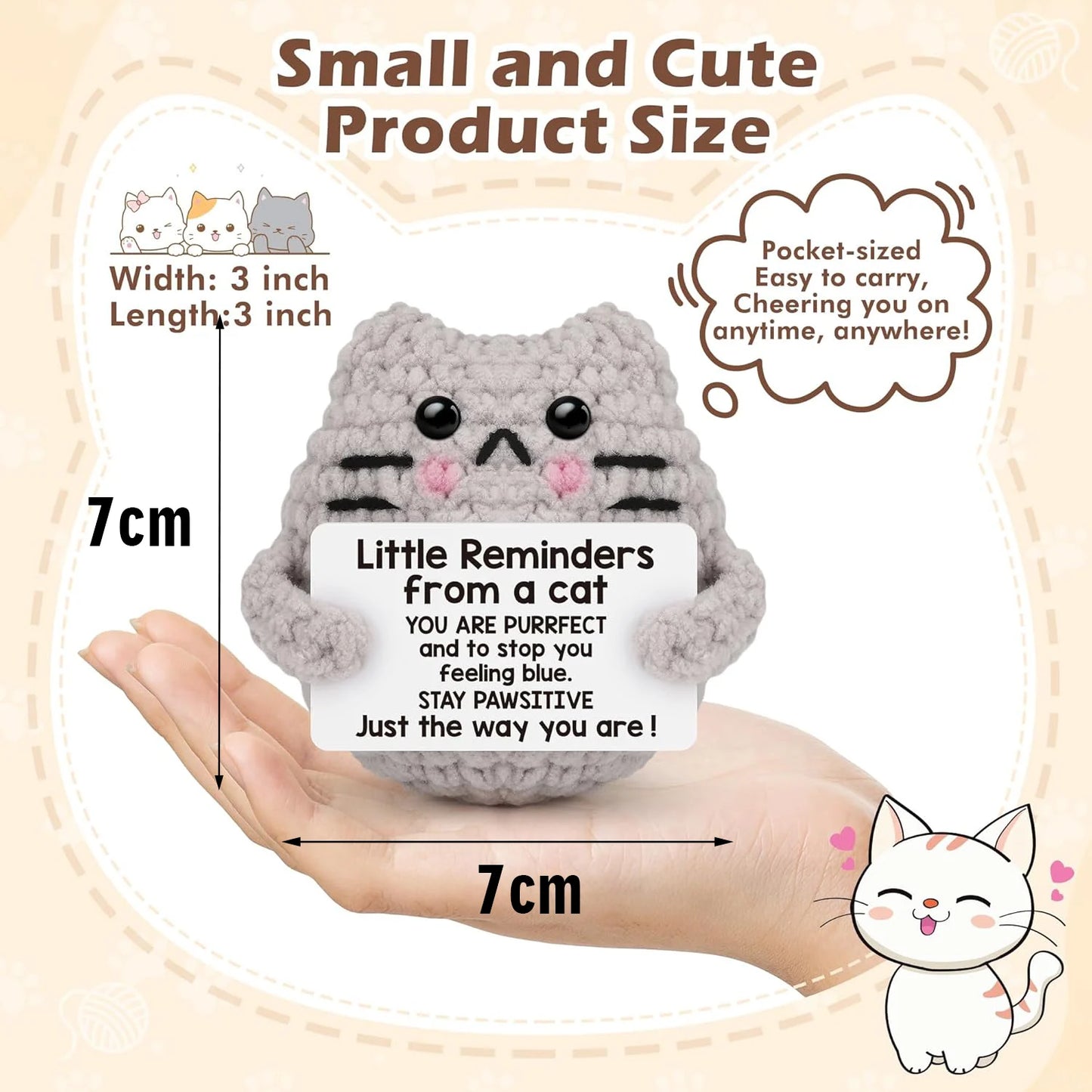 Háčkovaná hračka s pozitivní zprávou