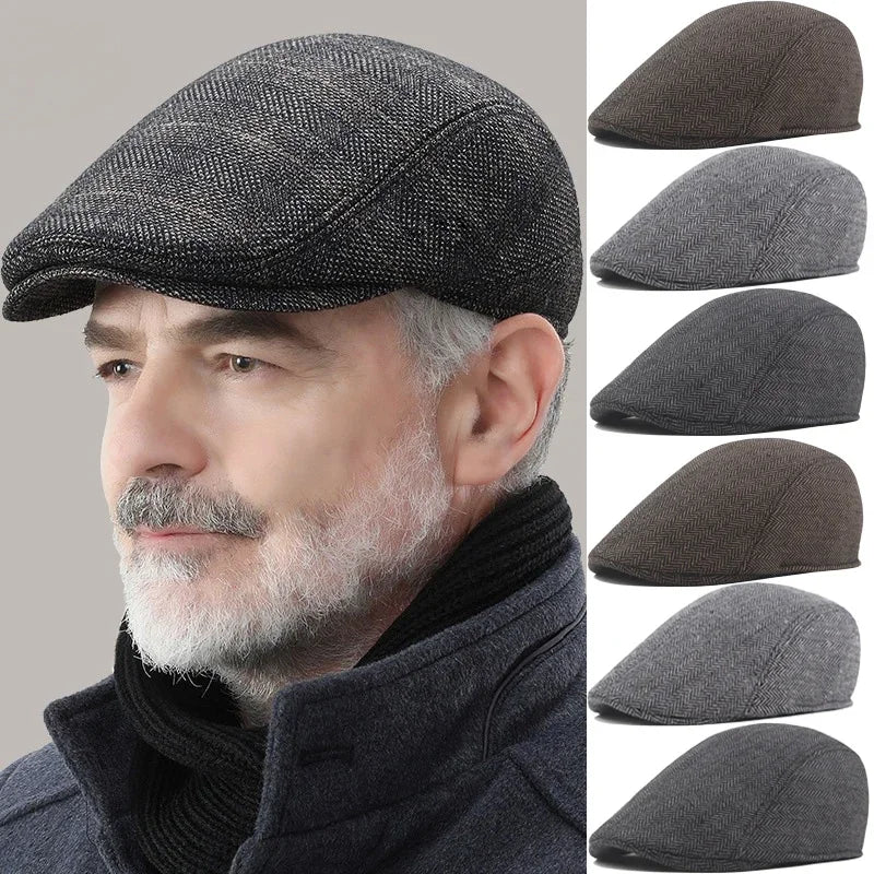 Pánský beret se vzorem