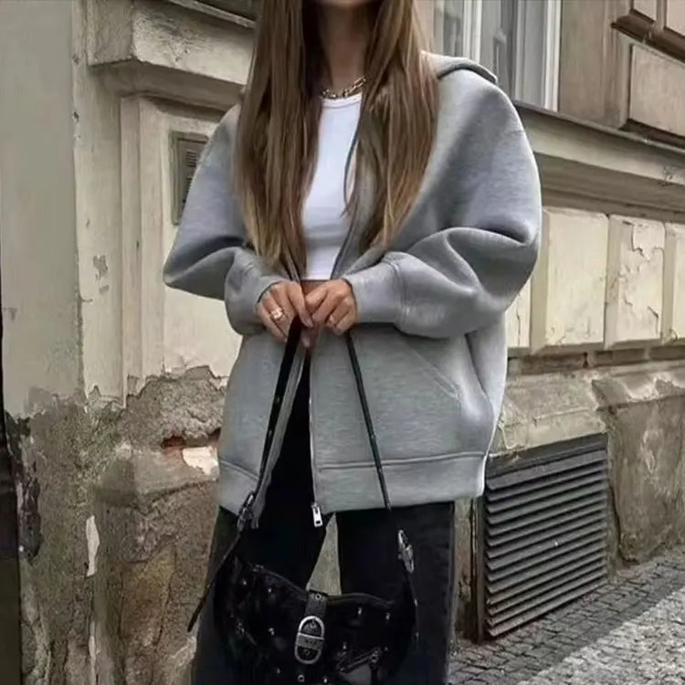 Dámská oversize mikina s kapucí, detail