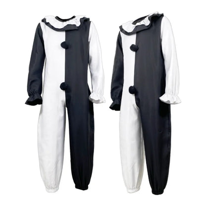 Unisex kostým černobílý klaun