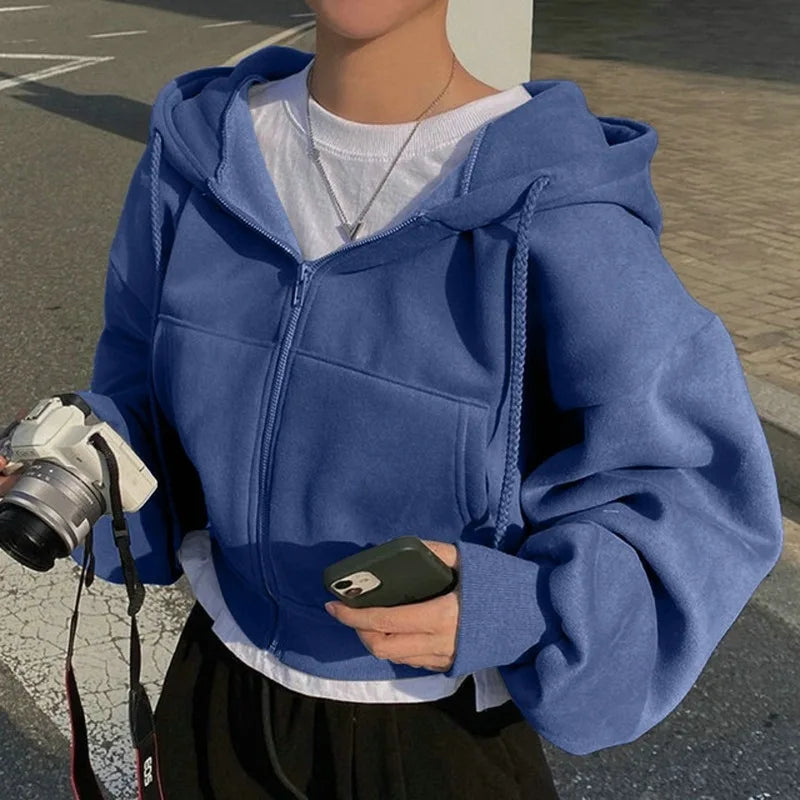 Dámská oversized mikina na zip