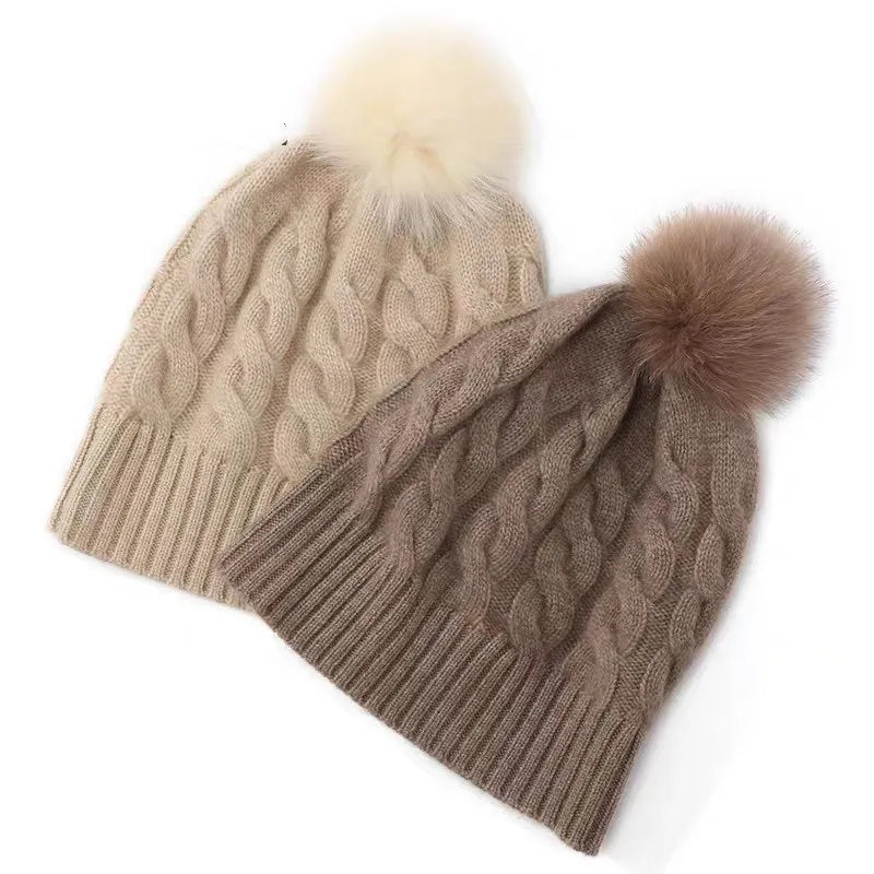 Dámská čepice s vlnou