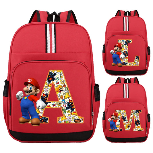 Školní batoh Super Mario s písmenem