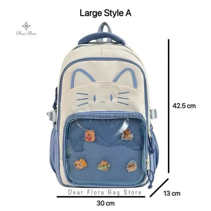 Školní batoh s kočkou