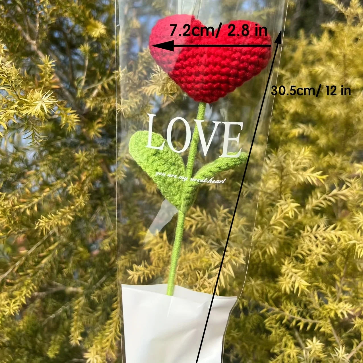 Háčkovaná květina Srdce
