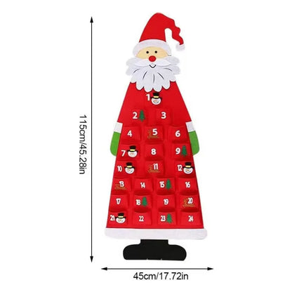 Visící adventní kalendář Santa