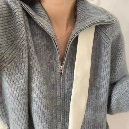 Dámský stylový kardigan z vlny