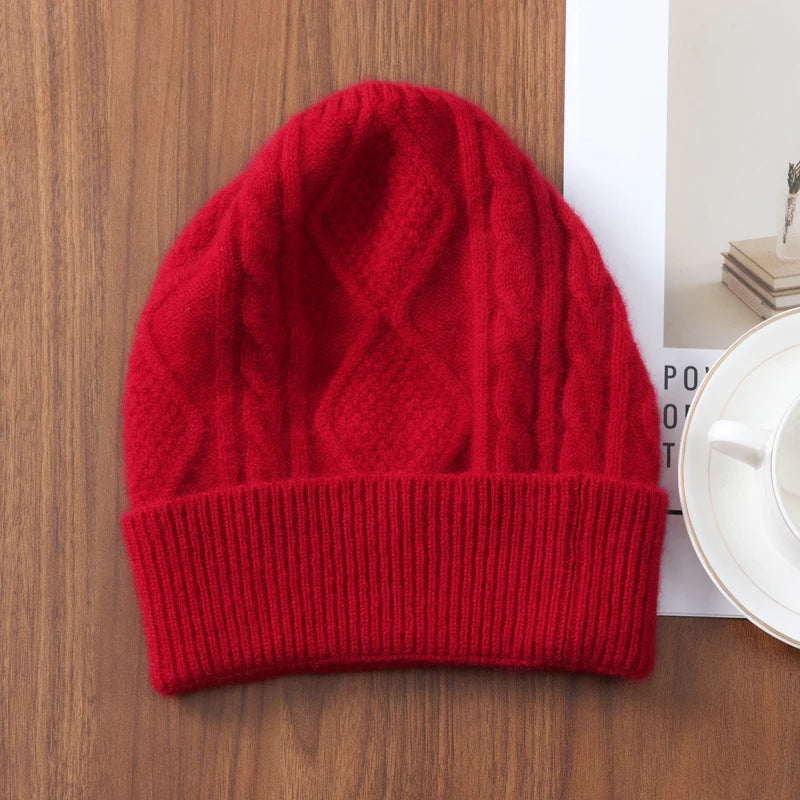 Dámská čepice z merino vlny