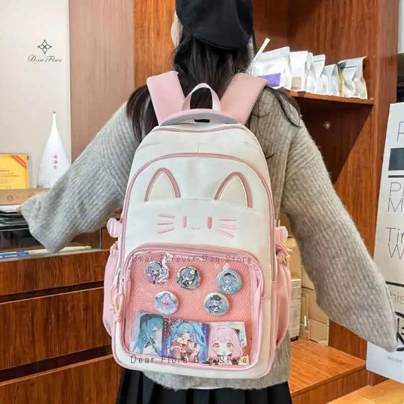 Školní batoh s kočkou