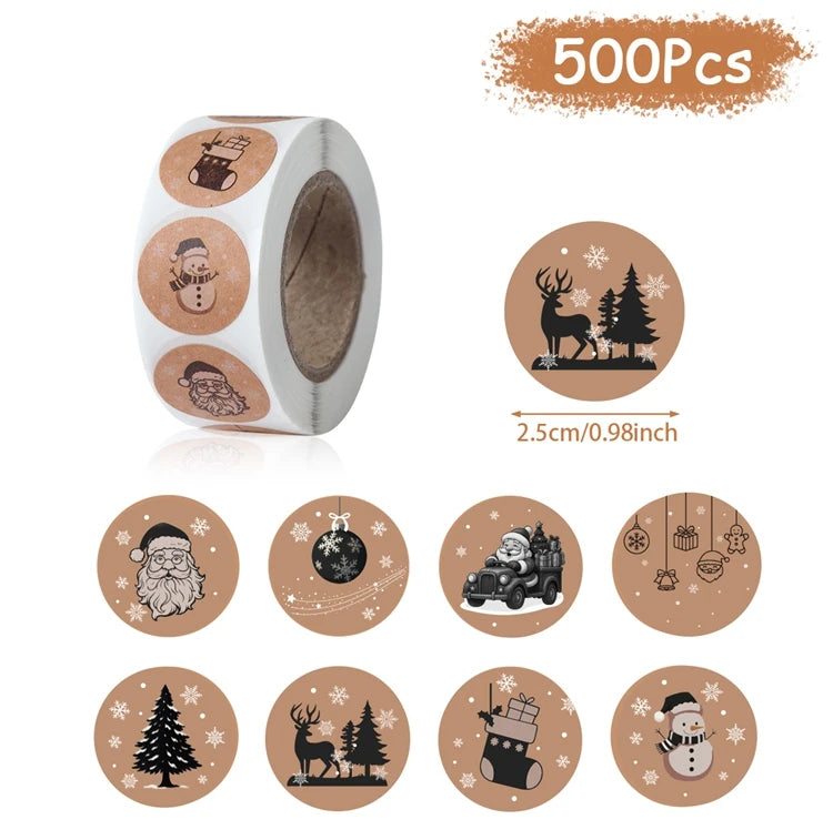 Vánoční samolepky 500 ks