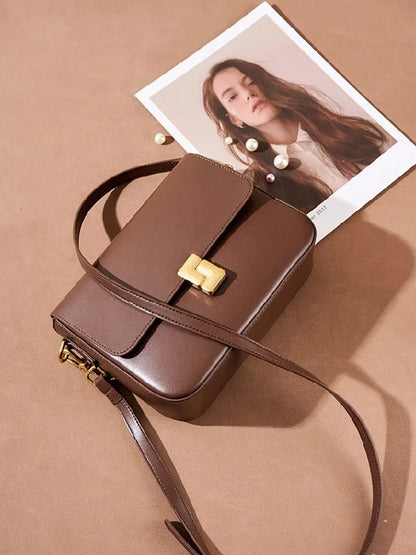 Dámská kožená crossbody kabelka
