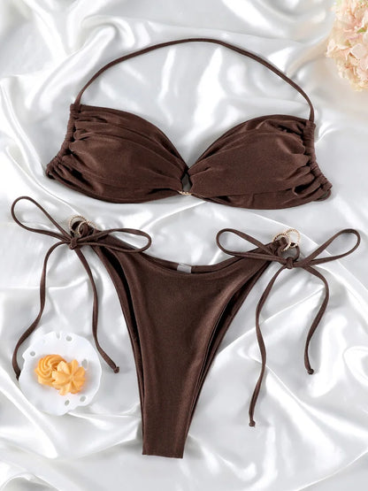 Dámské lesklé bikiny