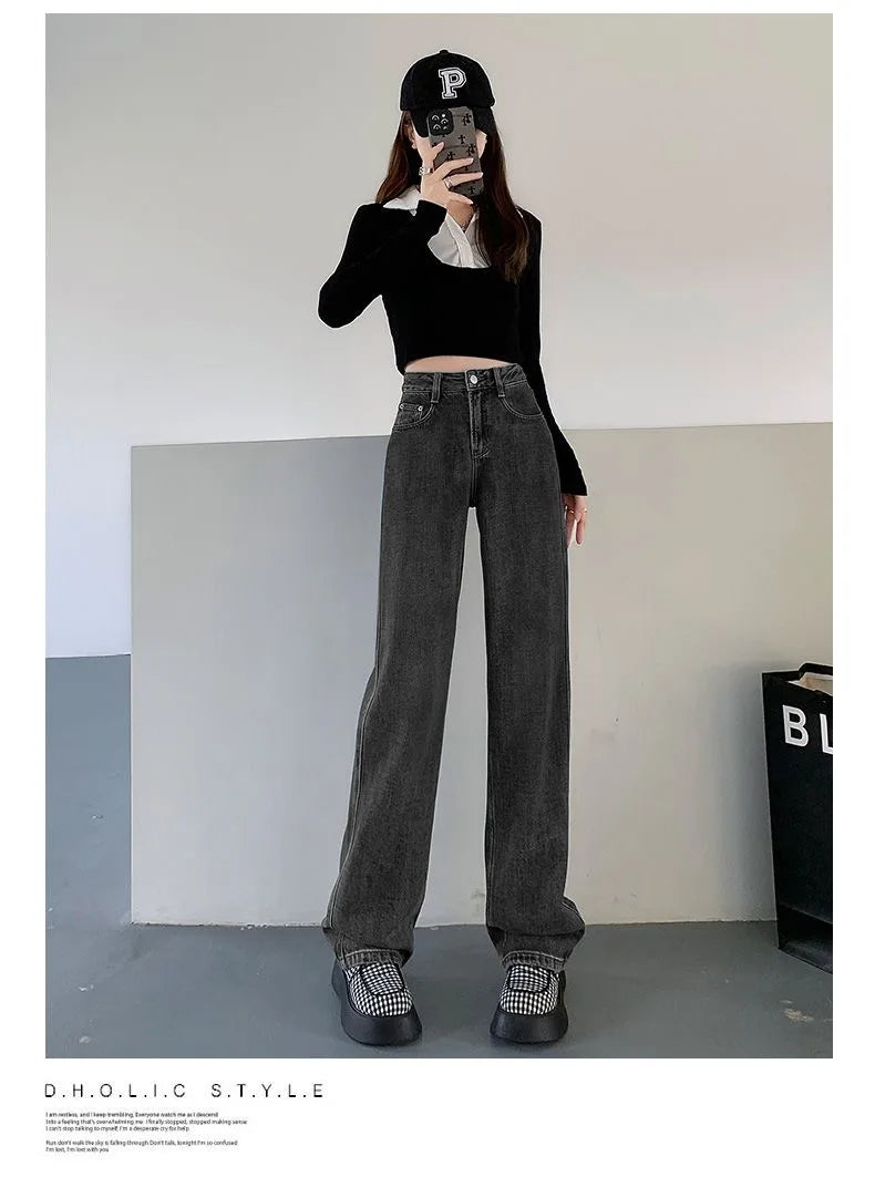 Dámské high waisted oversized džíny