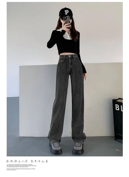 Dámské high waisted oversized džíny