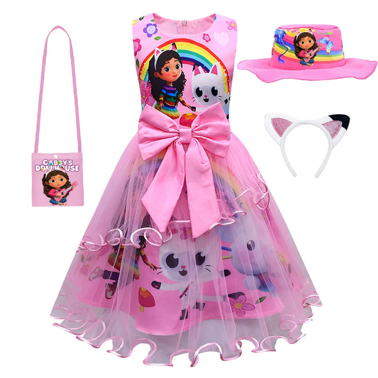 Dívčí šaty s mašlí Gabbys Dollhouse