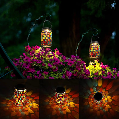 Solární mozaiková lampa na zahradu