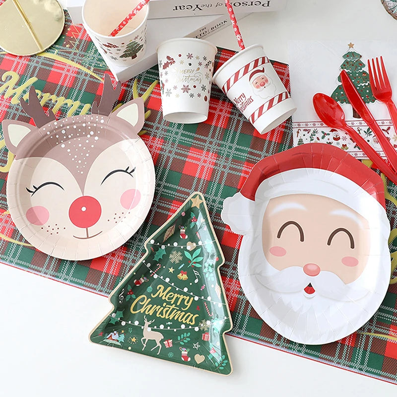 Vánoční papírové talíře 10 ks