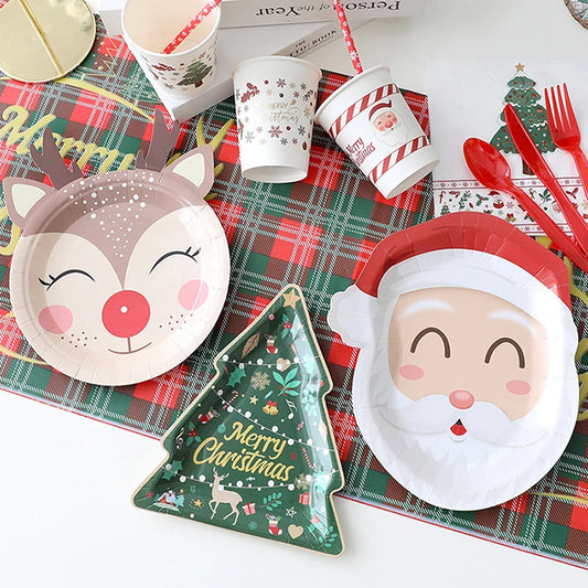 Vánoční papírové talíře 10 ks