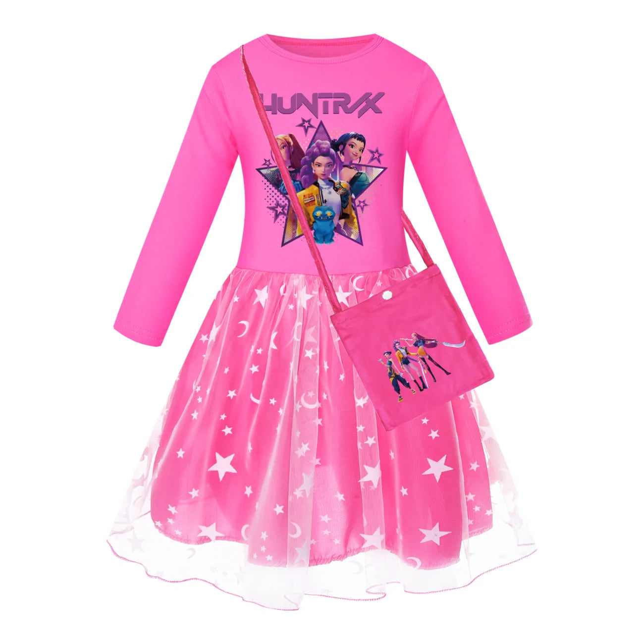 Dívčí šaty s dlouhým rukávem Demon Hunters