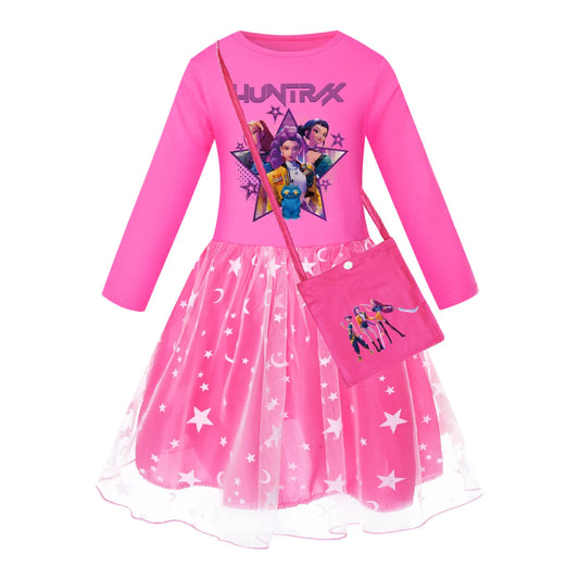 Dívčí šaty s dlouhým rukávem Demon Hunters