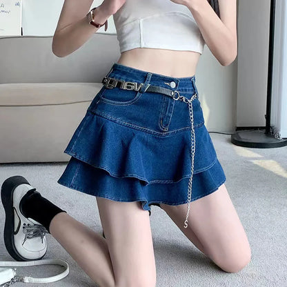 Dámská denim sukně/kraťasy