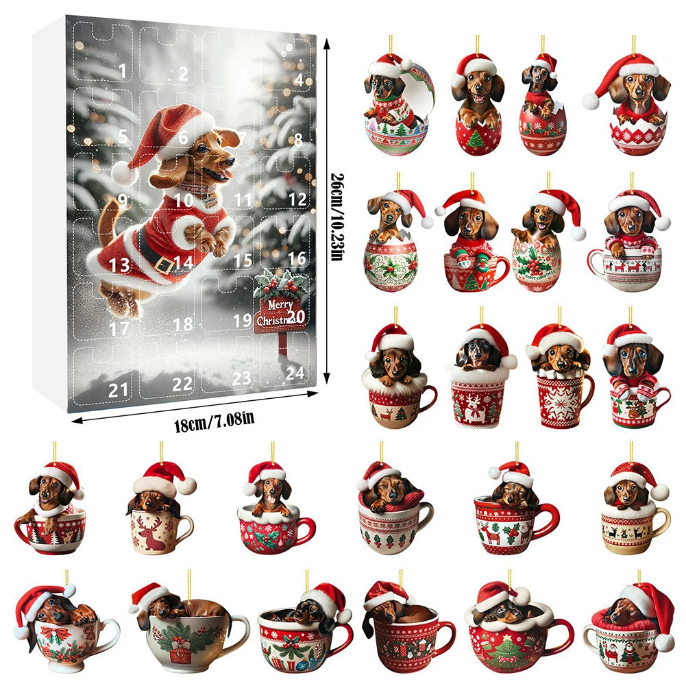 Adventní kalendář s jezevčíkem