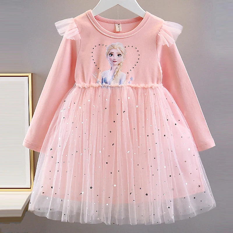 Dívčí šaty Frozen s tutu sukní