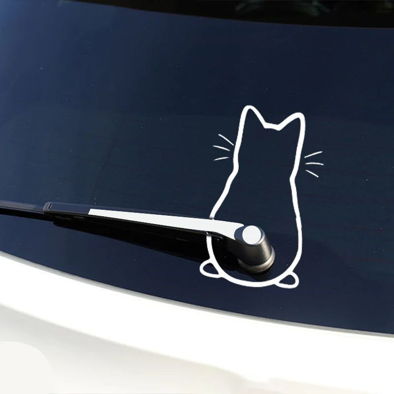 Samolepka na auto s kočkou