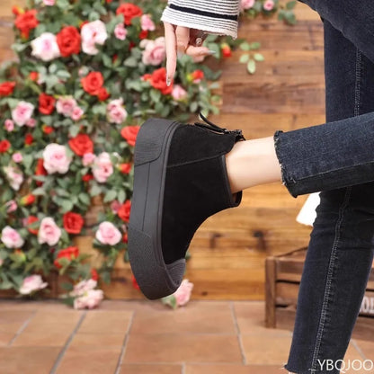 Dámské jednobarevné kotníkové boty