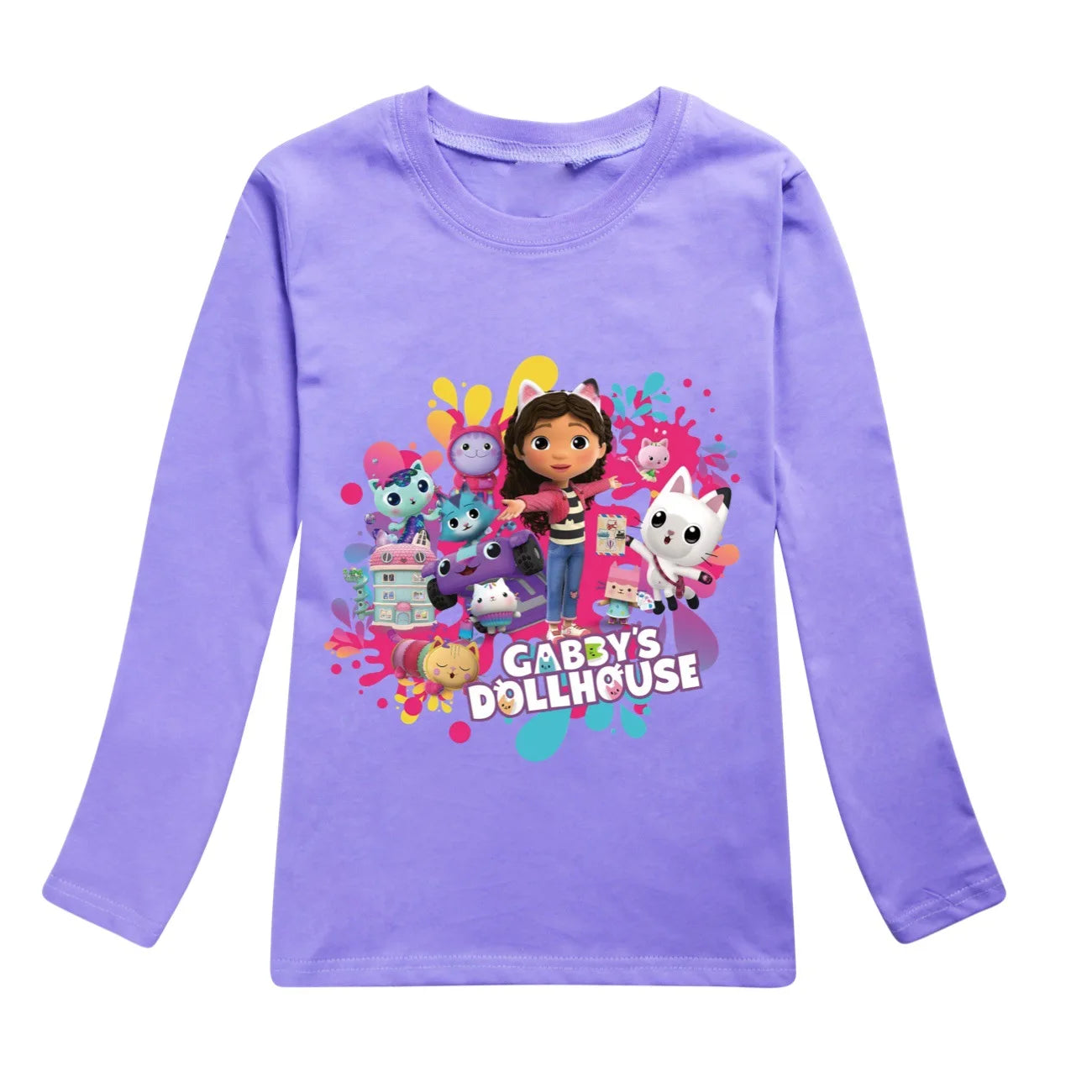 Dívčí triko s dlouhým rukávem Gabby Dollhouse