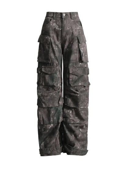 Dámské denim baggy kalhoty