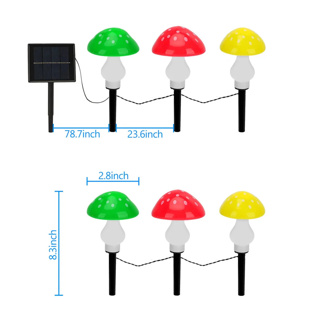 LED zahradní světlo houba