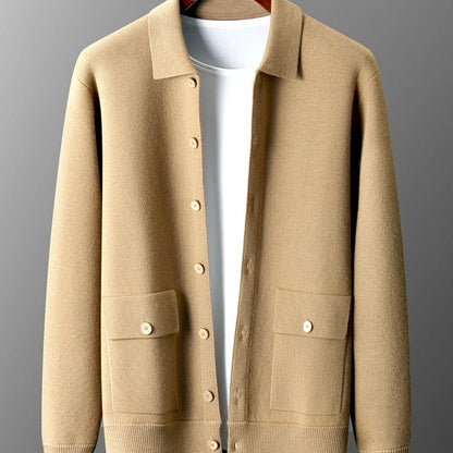 Pánský elegantní kardigan 100 % merino vlna