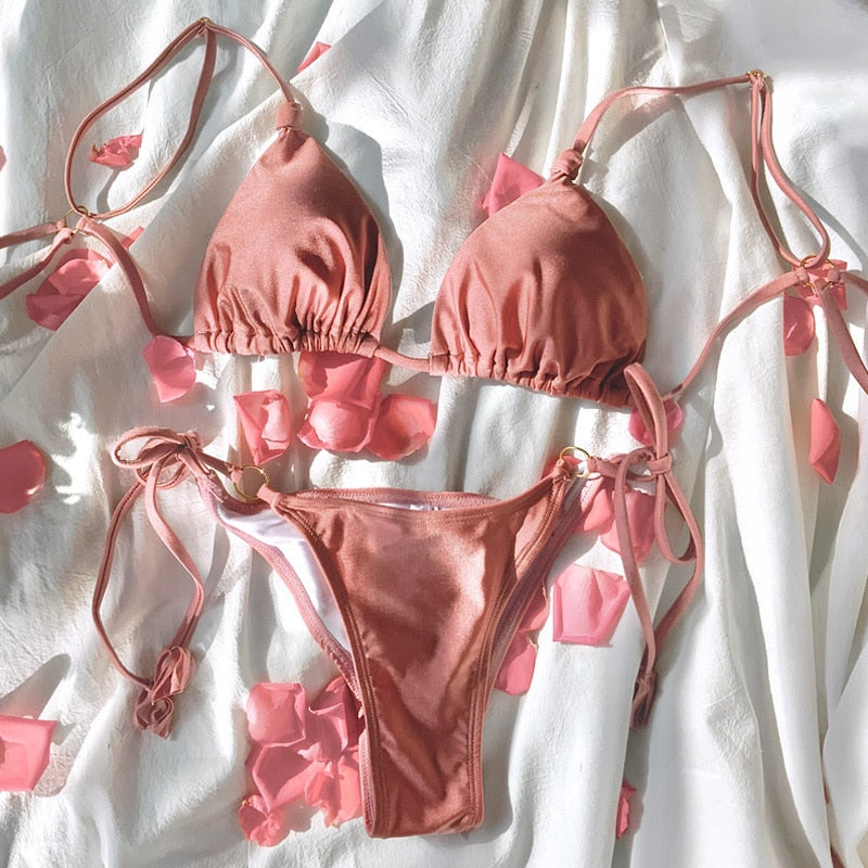 Dámské luxusní bikiny se zavazováním