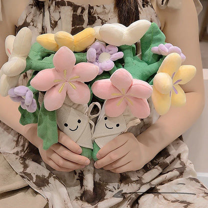 Plyšová kytice se smajlíkem