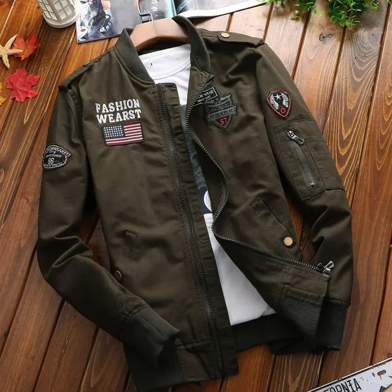 Pánský bomber s nášivkami