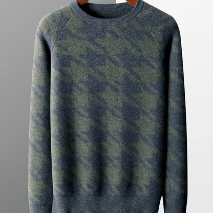 Pánský svetr se vzorem 100 % merino vlna