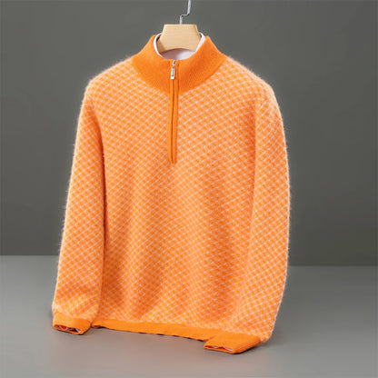 Pánský svetr se zipem z merino vlny