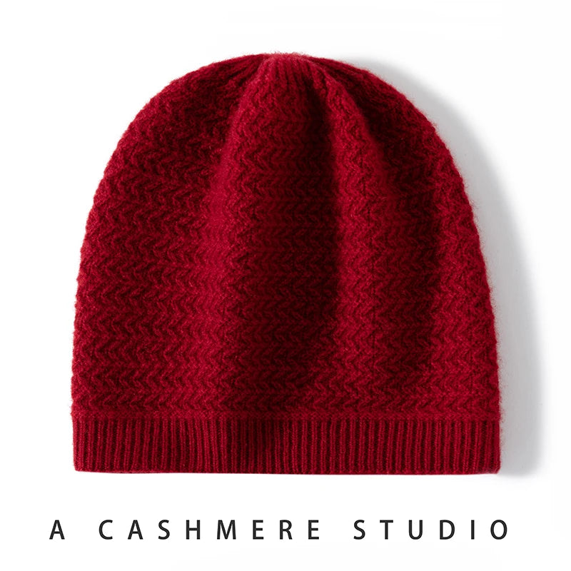 Pánská jednobarevná čepice z kašmíru