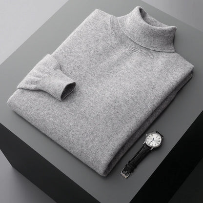 Pánský kašmírový svetr s roláčkem