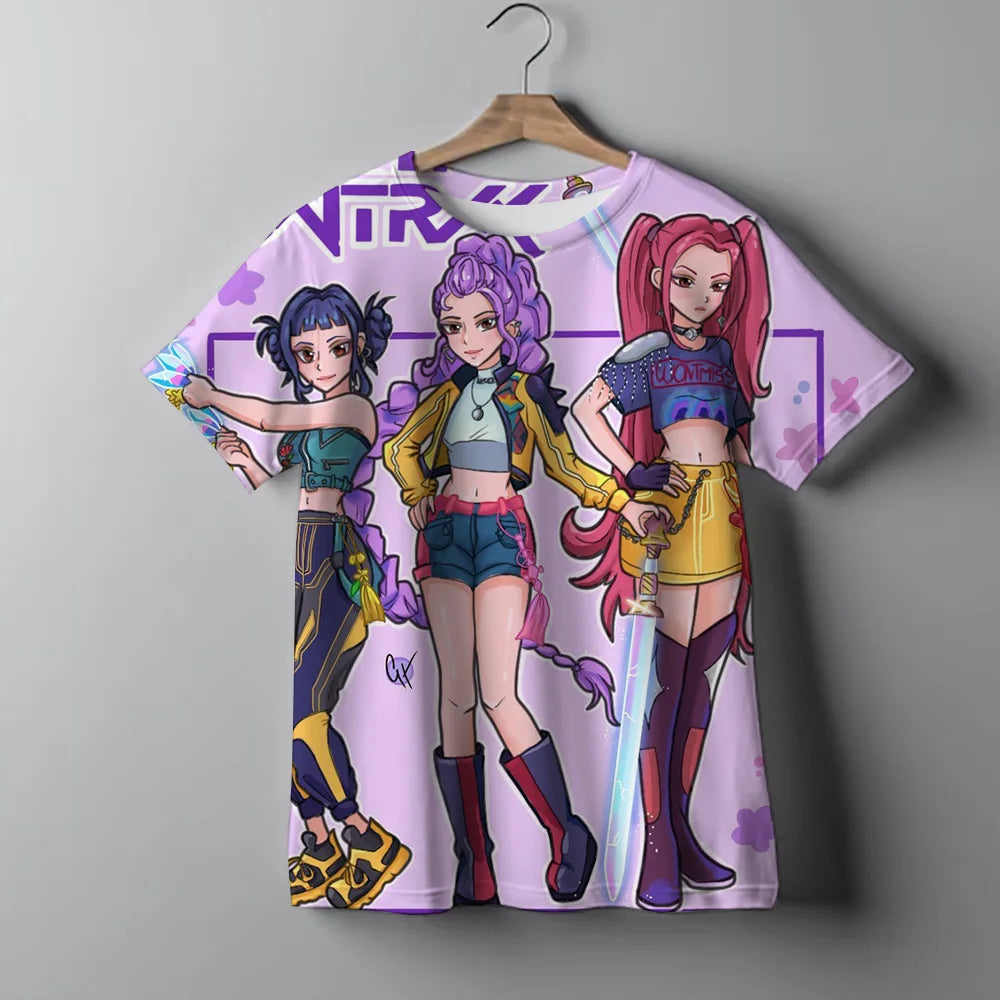 Dívčí triko se vzorem Demon Hunters