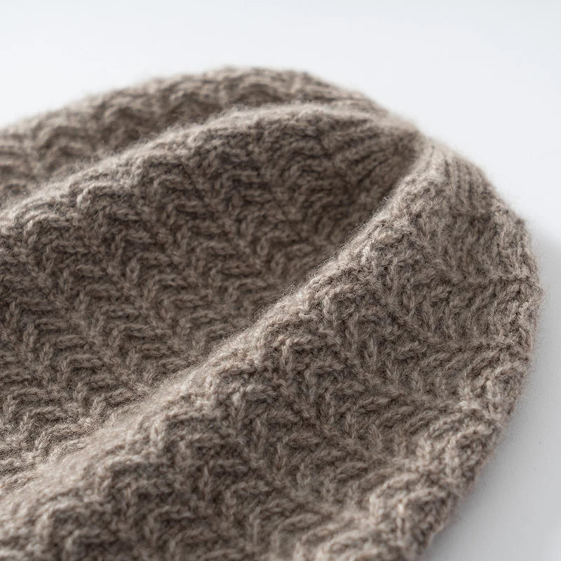 Pánská jednobarevná čepice z kašmíru