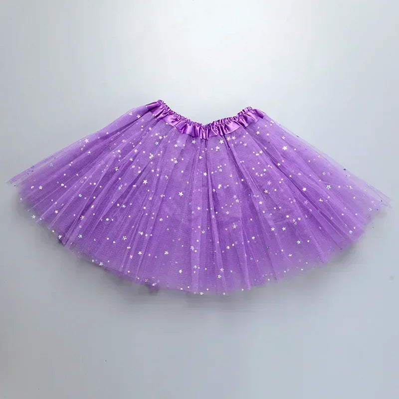 Dívčí tutu sukně se třpytem