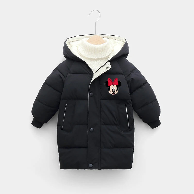Dívčí dlouhá zimní bunda s Minnie