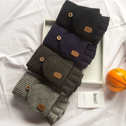 Unisex pletené bezprsté rukavice