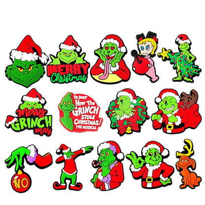 Grinch doplňky na crocs