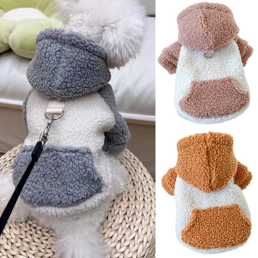 Fleece mikina pro psy s kapsou