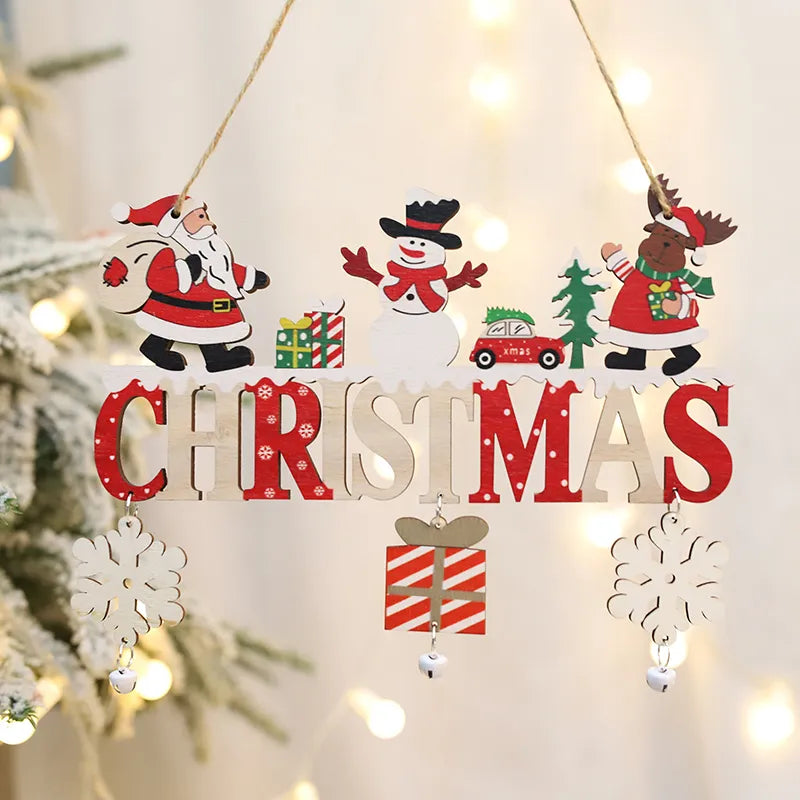 Dřevěná dekorace Christmas