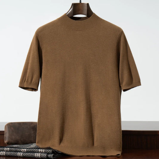 Pánské vlněné triko s roláčkem