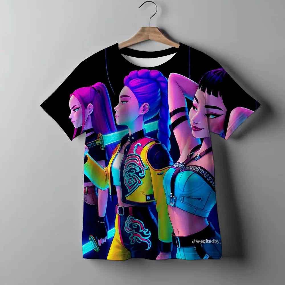 Dívčí triko se vzorem Demon Hunters